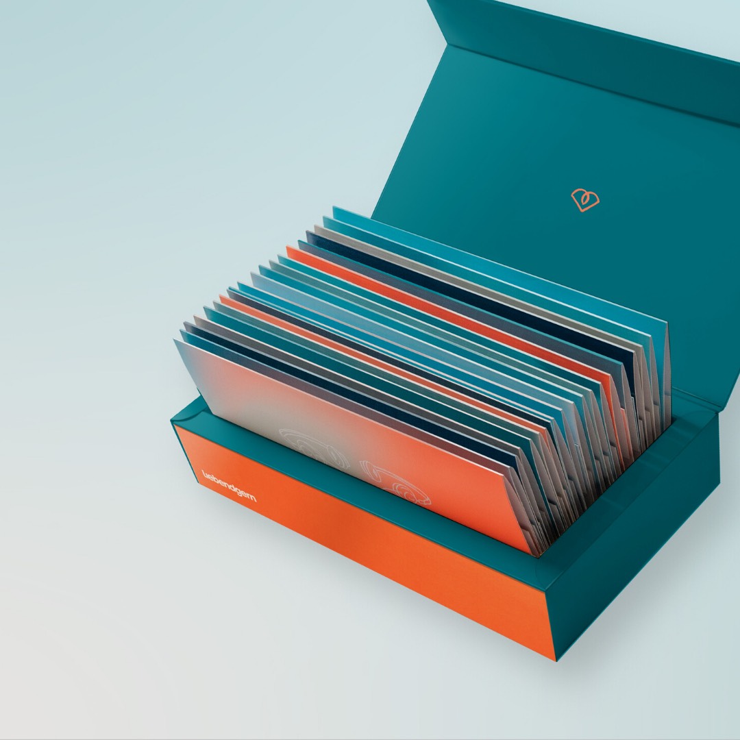 Die geöffnete PAARBOX mit den Übungskarten